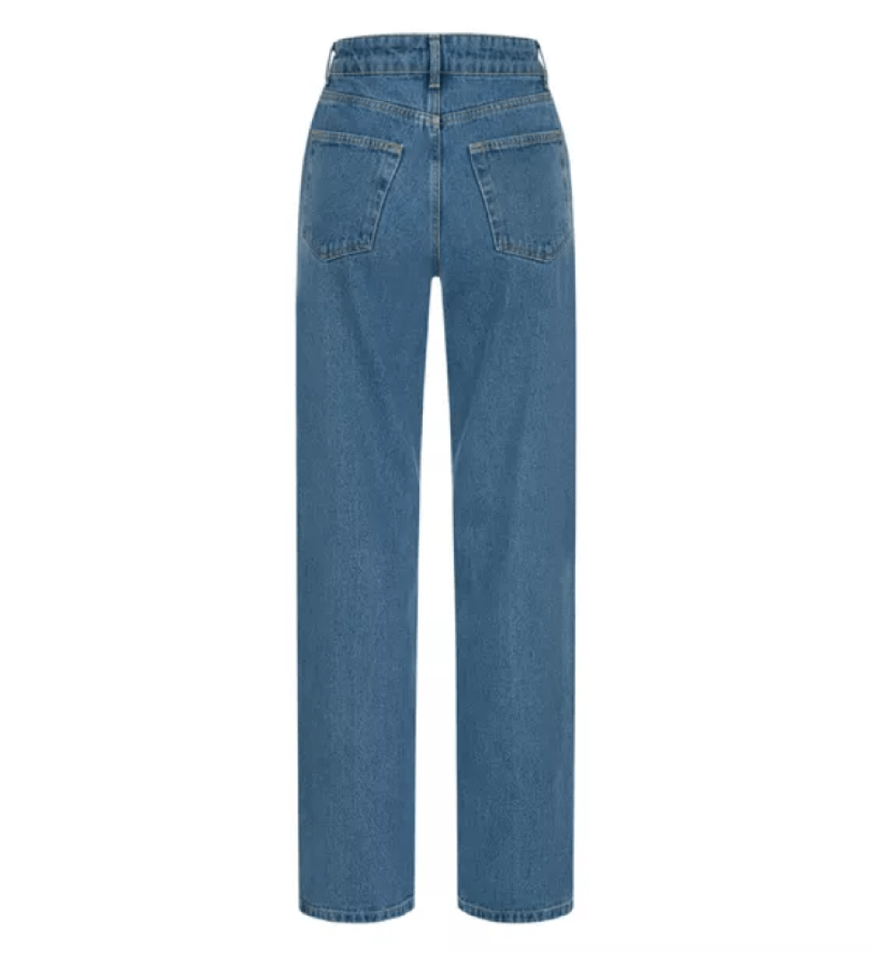 BAZHANE Straight cut jeans blue