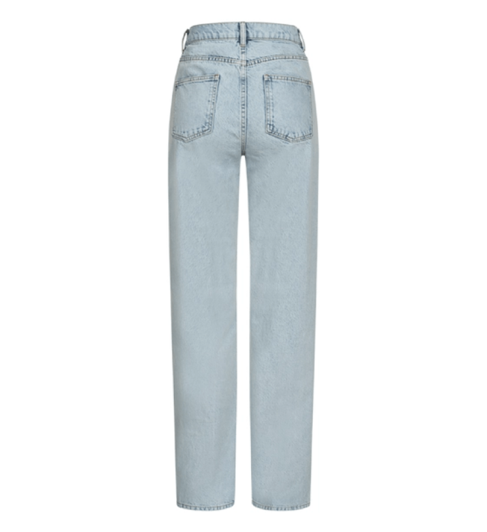 BAZHANE Straight cut jeans light blue