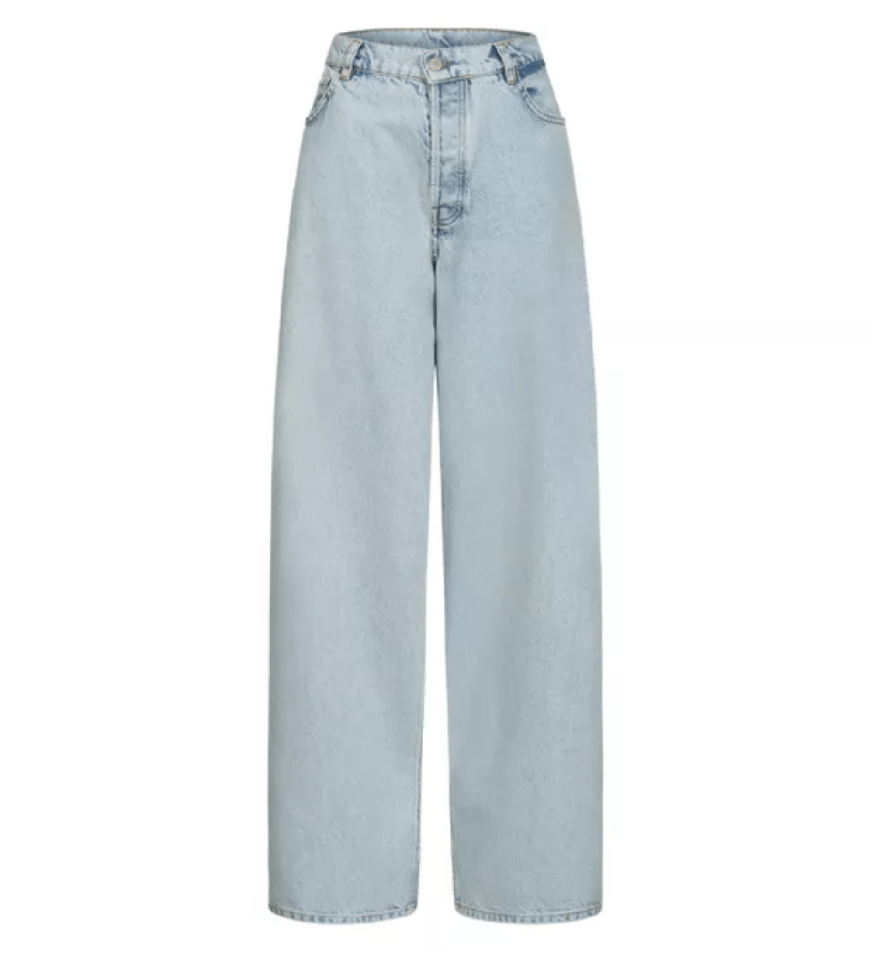 BAZHANE Wide cut jeans light blue