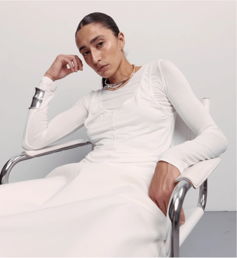 BAZHANE Long sleeve Double milk