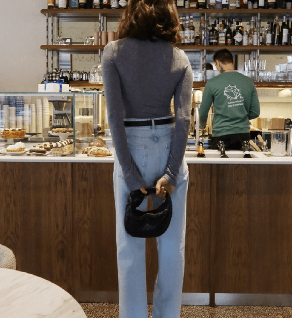BAZHANE Long sleeve fitted translucent grey