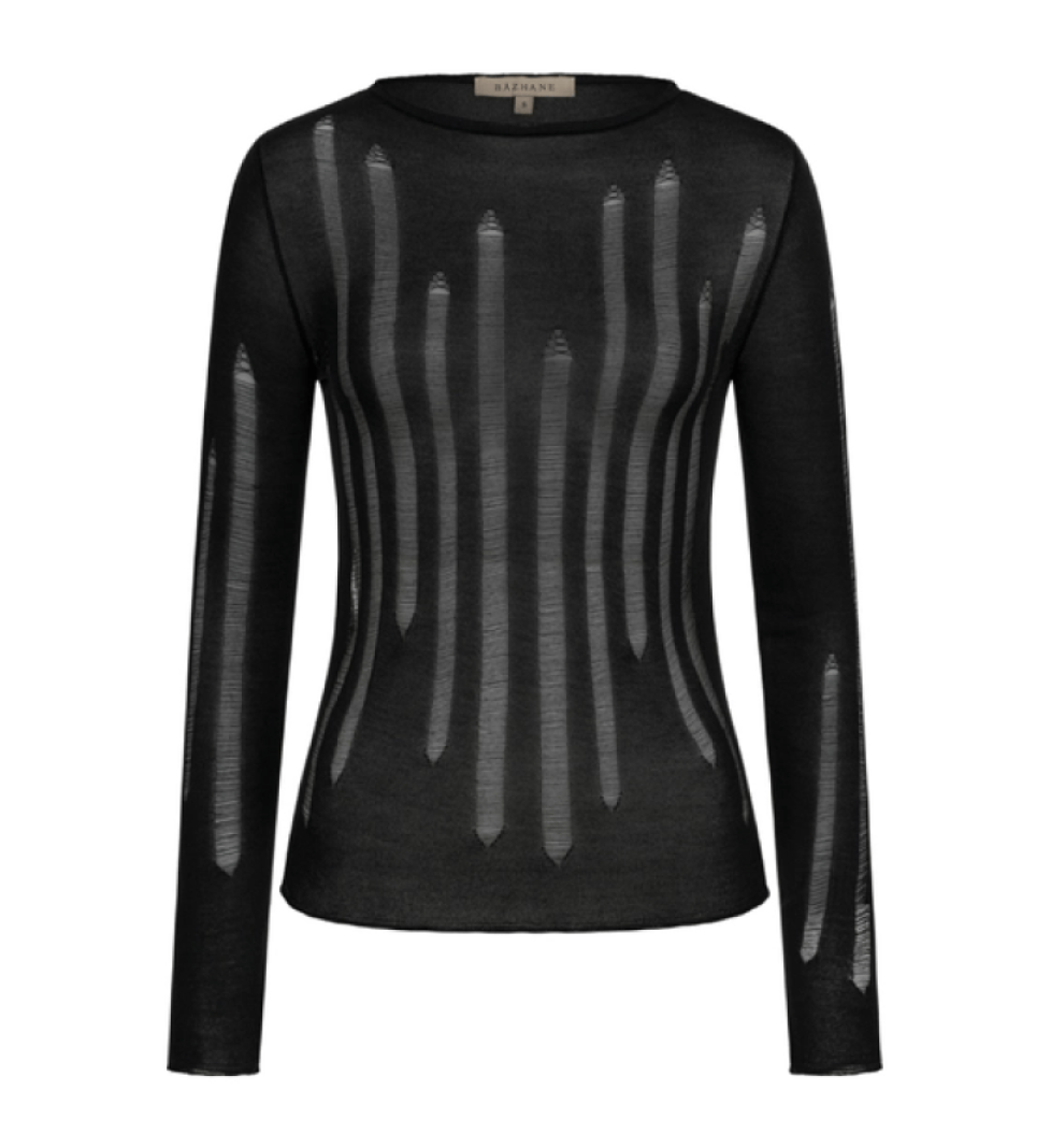 BAZHANE Long sleeve knitted black
