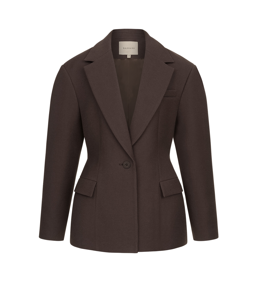 BAZHANE Hourglass coat-jacket brown