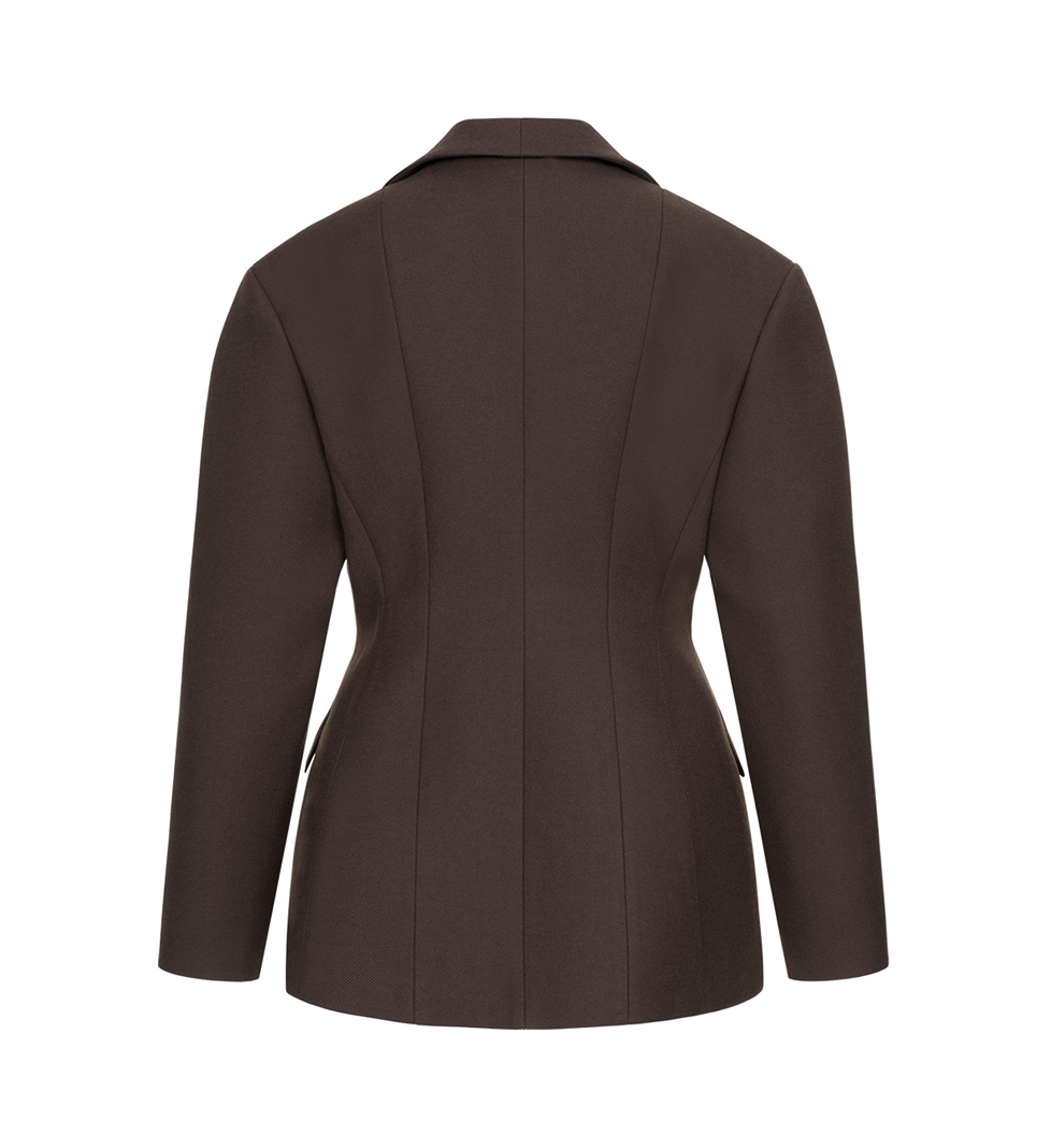 BAZHANE Hourglass coat-jacket brown