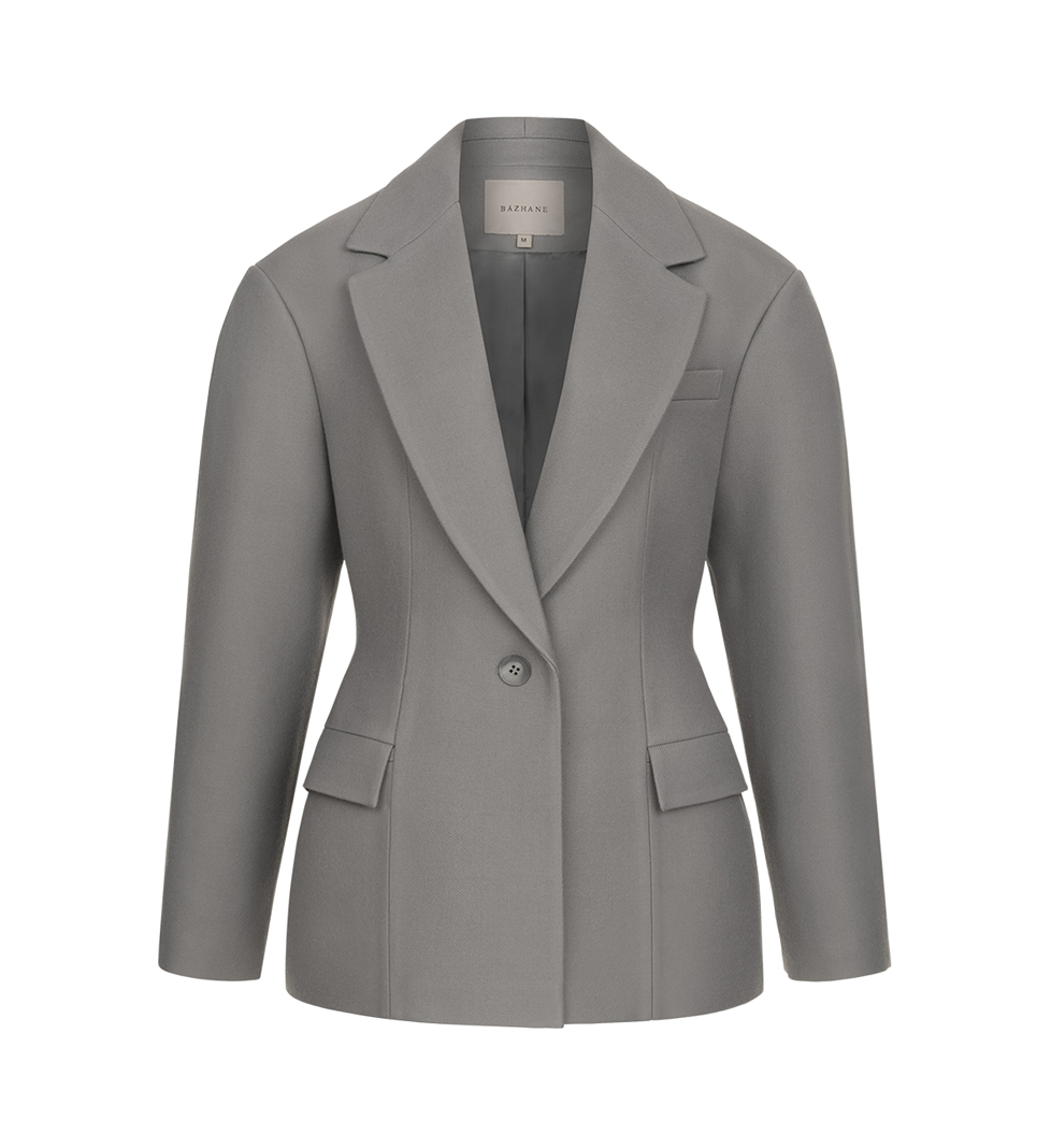 BAZHANE Hourglass coat-jacket light gray