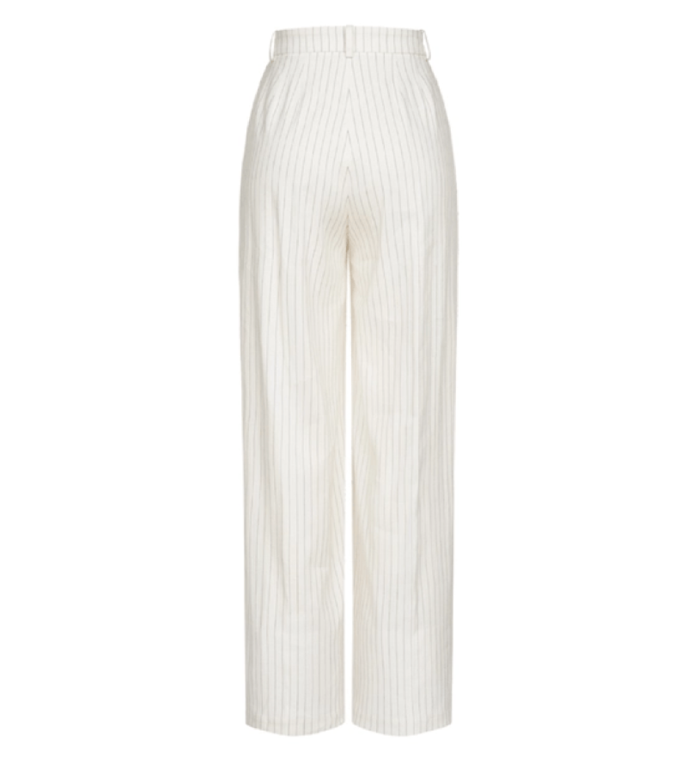BAZHANE Linen pants relax on a medium fit milk