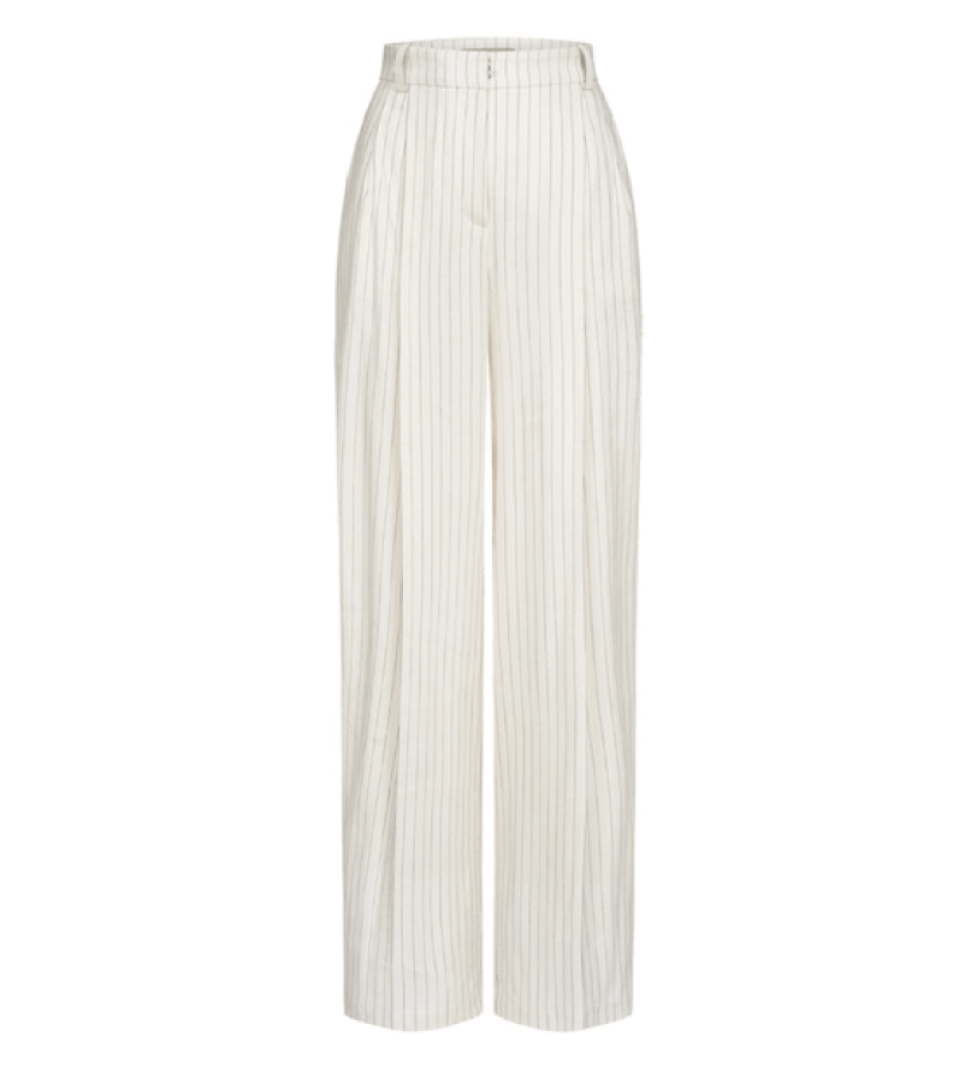 BAZHANE Linen pants relax on a medium fit milk