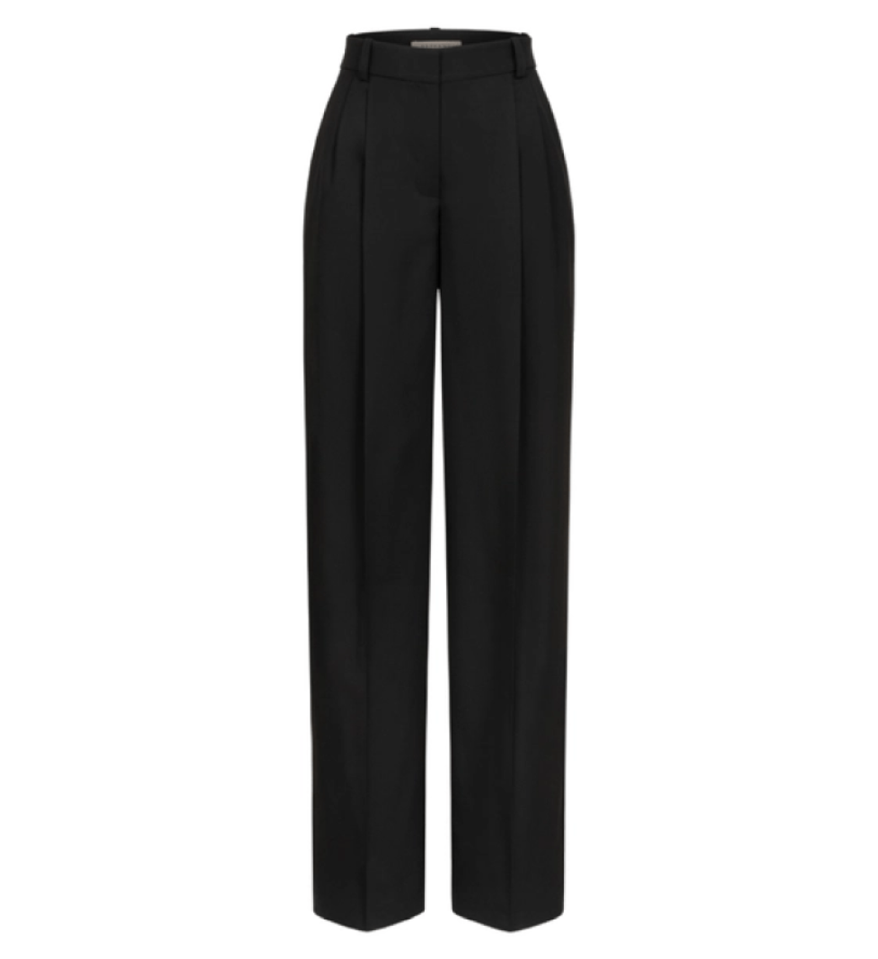 BAZHANE Wollen pants relax on a medium fit black
