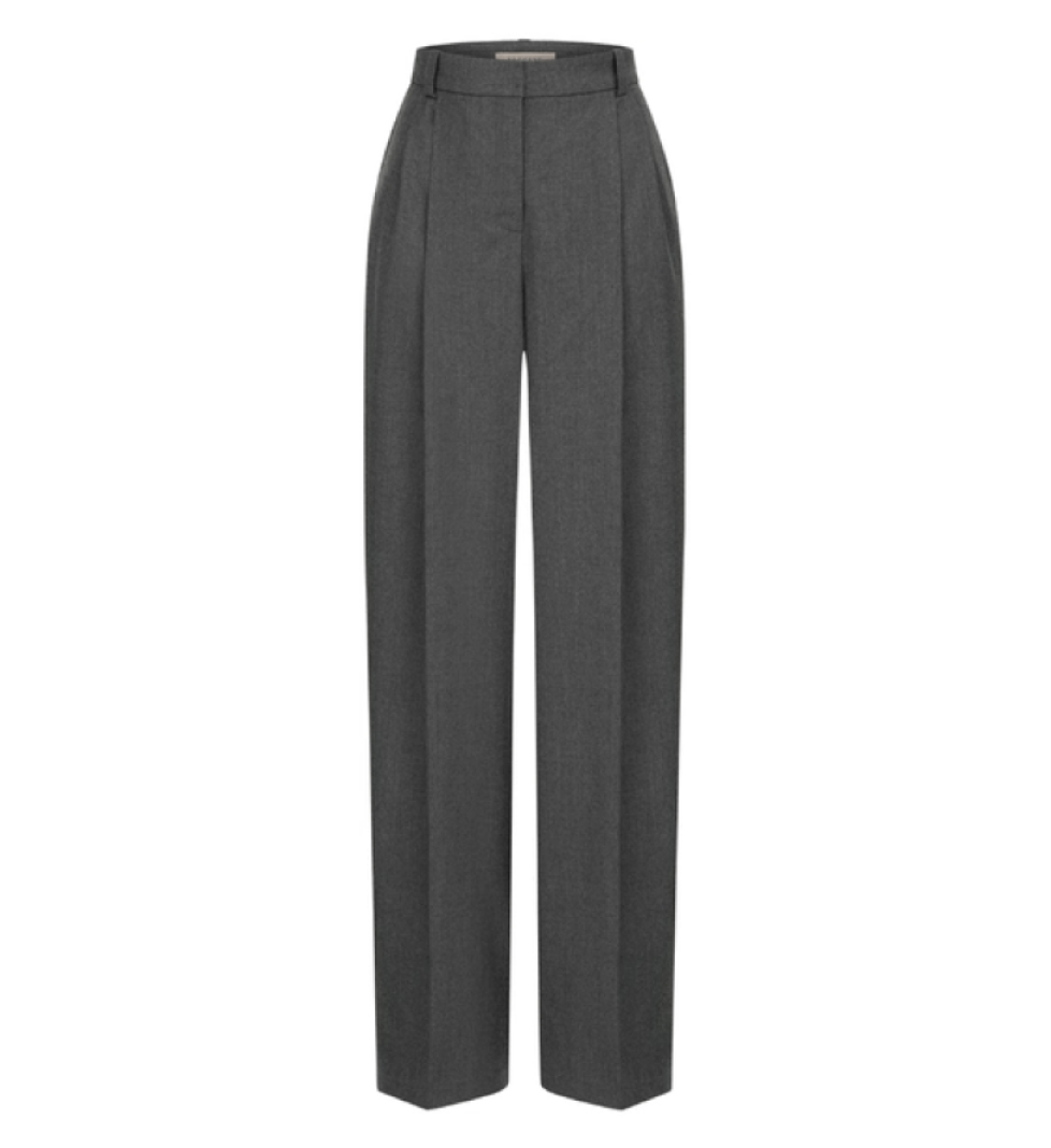 BAZHANE Wollen pants relax on a medium fit graphite