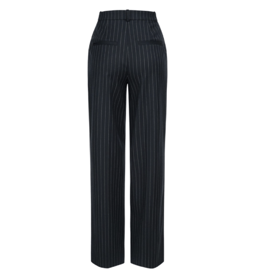 BAZHANE Woolen pants on a medium fit with arrows black