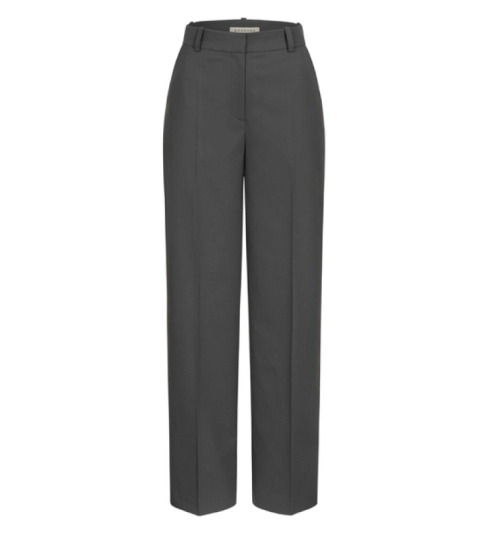 BAZHANE Woolen pants on a medium fit with arrows graphite