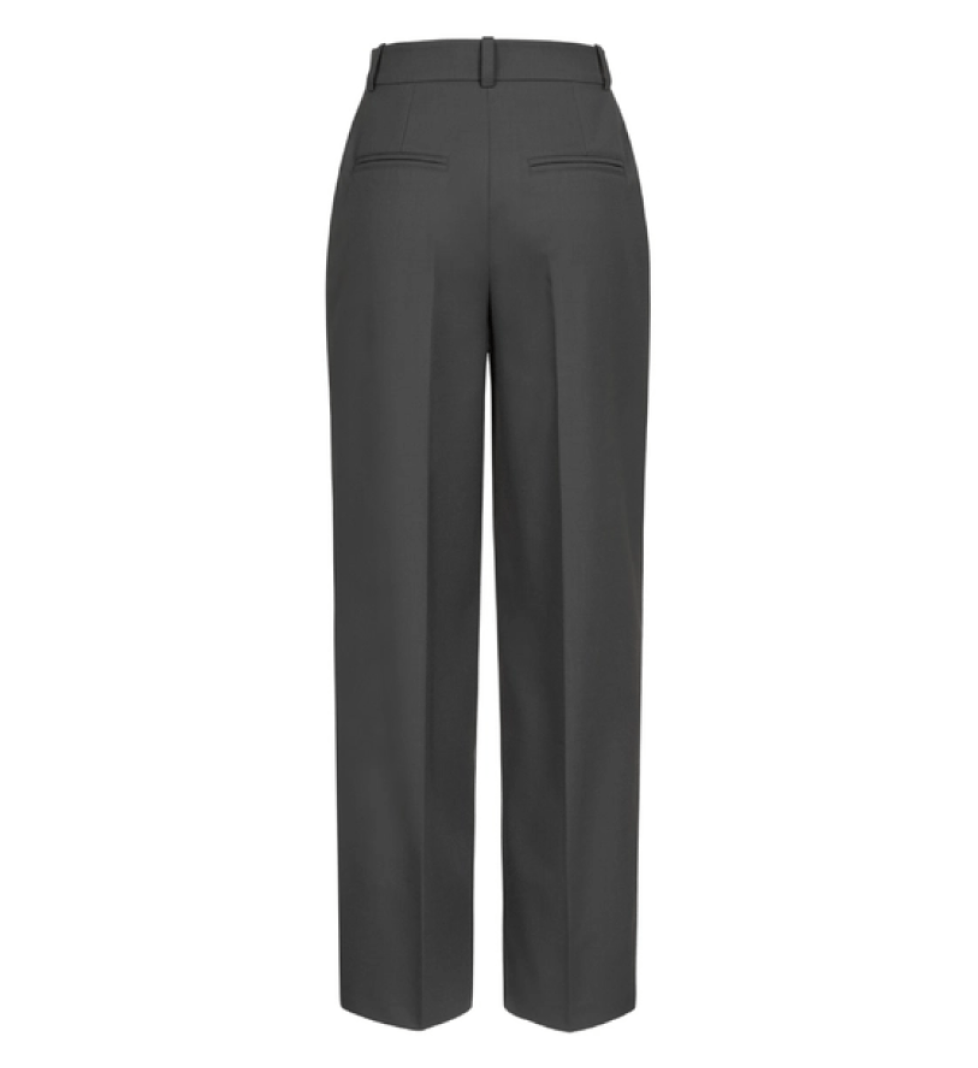 BAZHANE Woolen pants on a medium fit with arrows graphite