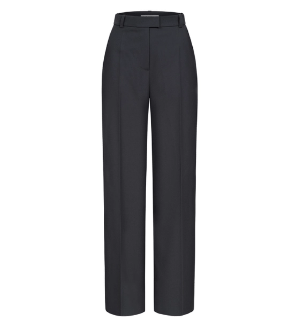 BAZHANE Woolen pants on a medium fit with arrows grey