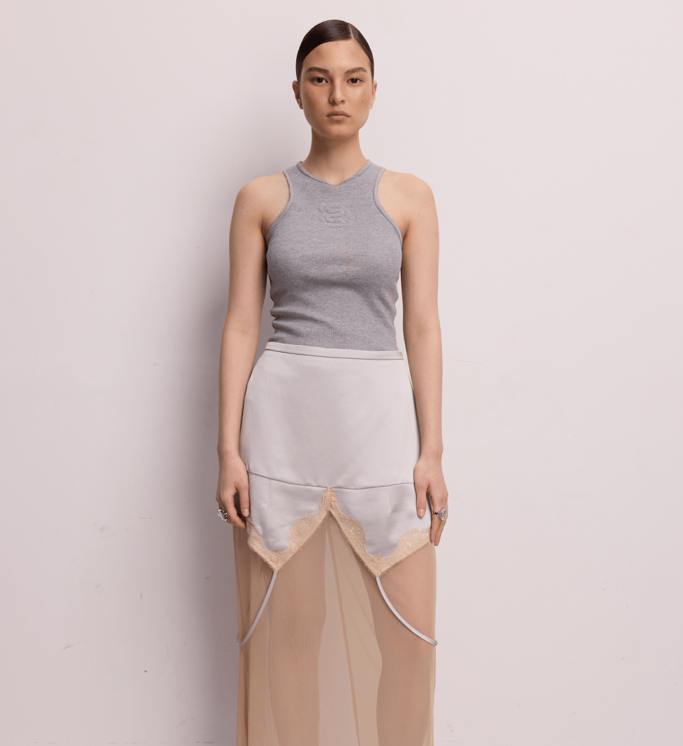 BAZHANE Skirt Courtesan grey