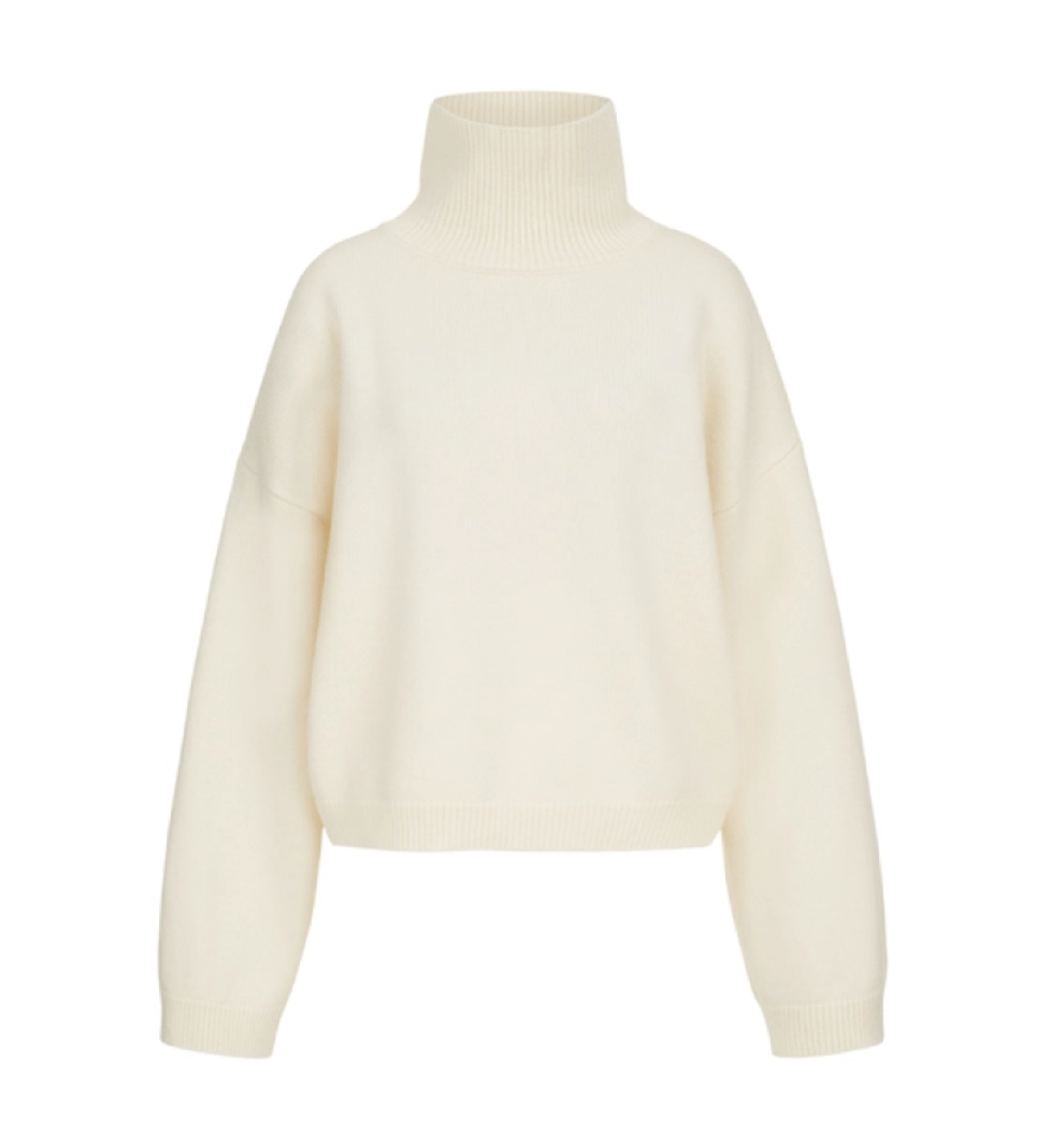 BAZHANE cropped oversized sweater milk