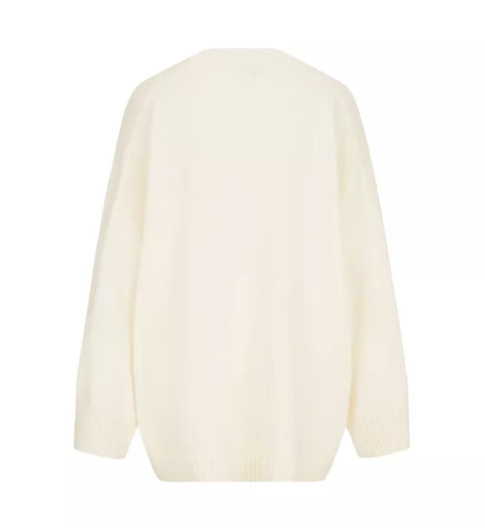 BAZHANE elongated oversized sweater milk