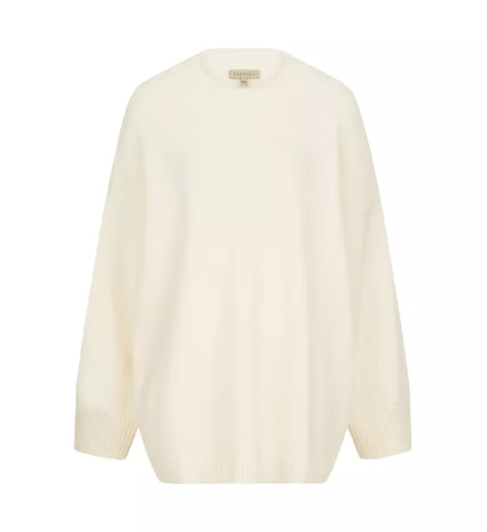 BAZHANE elongated oversized sweater milk