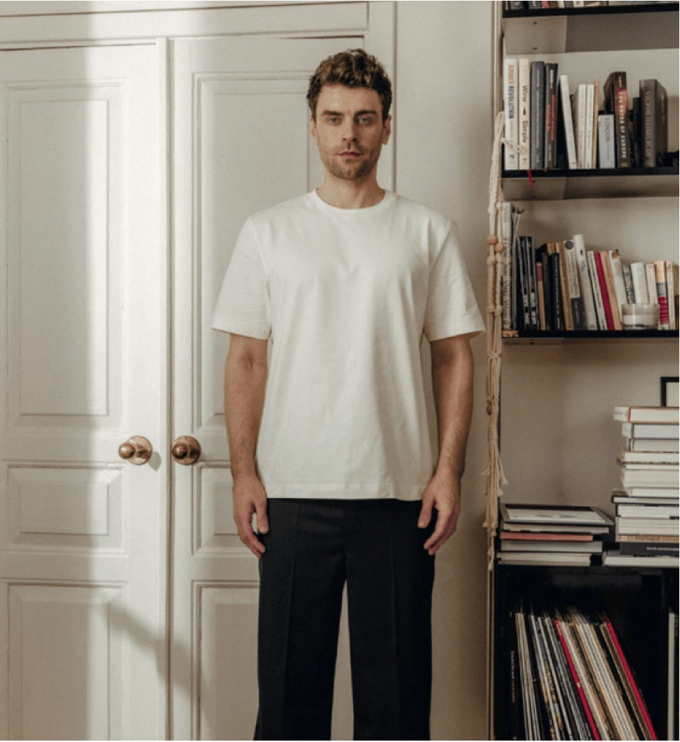 BAZHANE oversized T-shirt milk