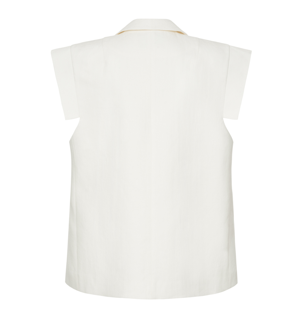 BAZHANE Linen Vivid vest milk
