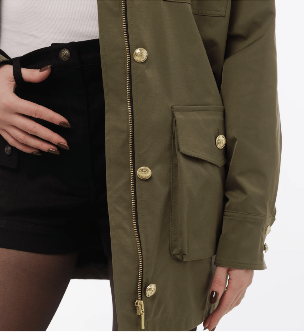 be:POSH insulated cotton parka khaki