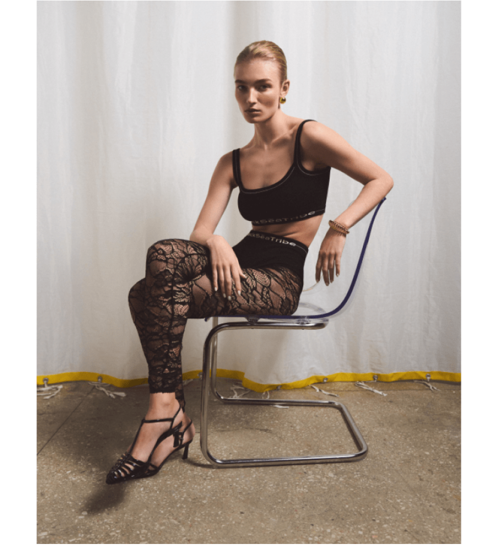 BlackSeaTribe Knitted Basic Lingerie Set