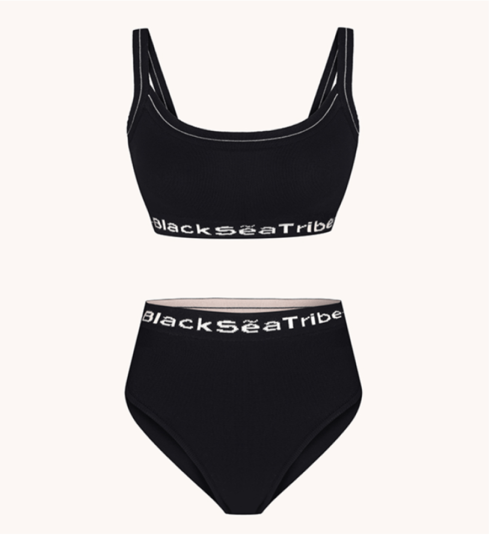 BlackSeaTribe Knitted Basic Lingerie Set