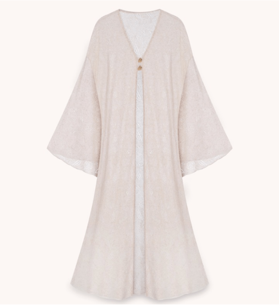 BlackSeaTribe Openwork Robe Coconut