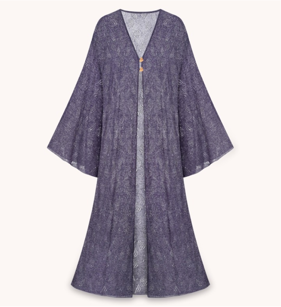 BlackSeaTribe Openwork robe violet