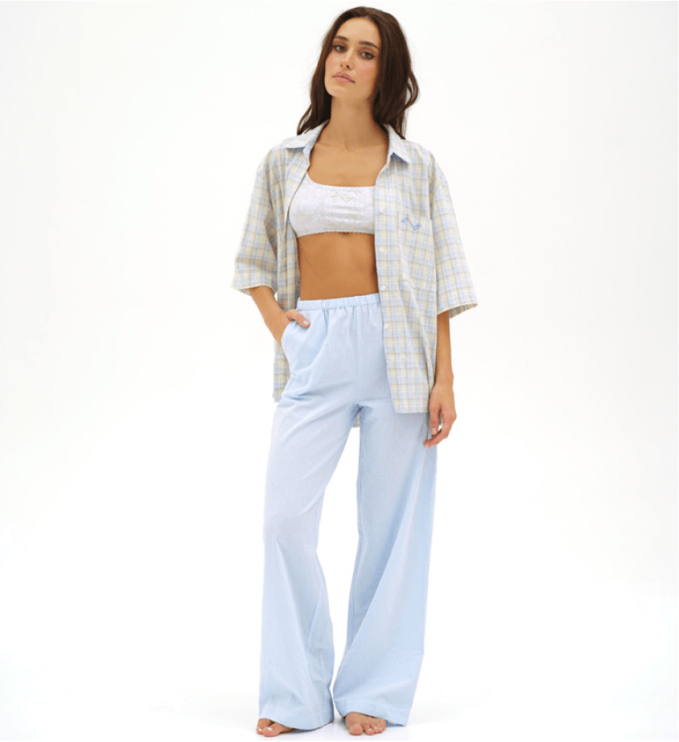 BlackSeaTribe Light blue Leo Suit with pants