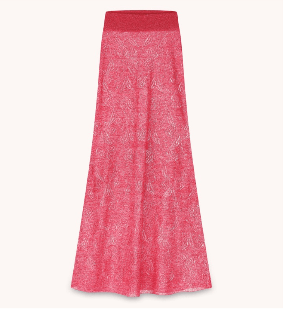 Юбка BlackSeaTribe Openwork maxi pink