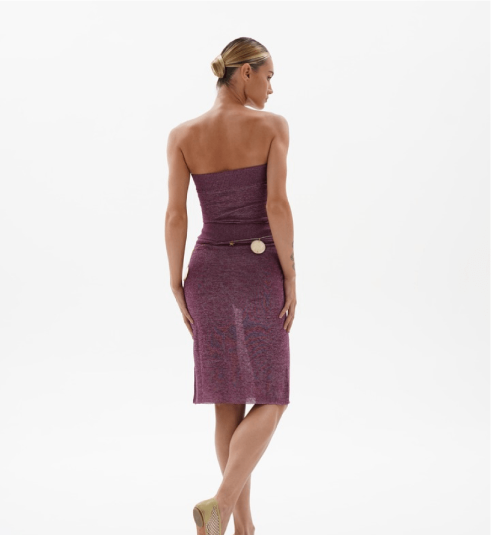 Юбка BlackSeaTribe Semi-sheer plum