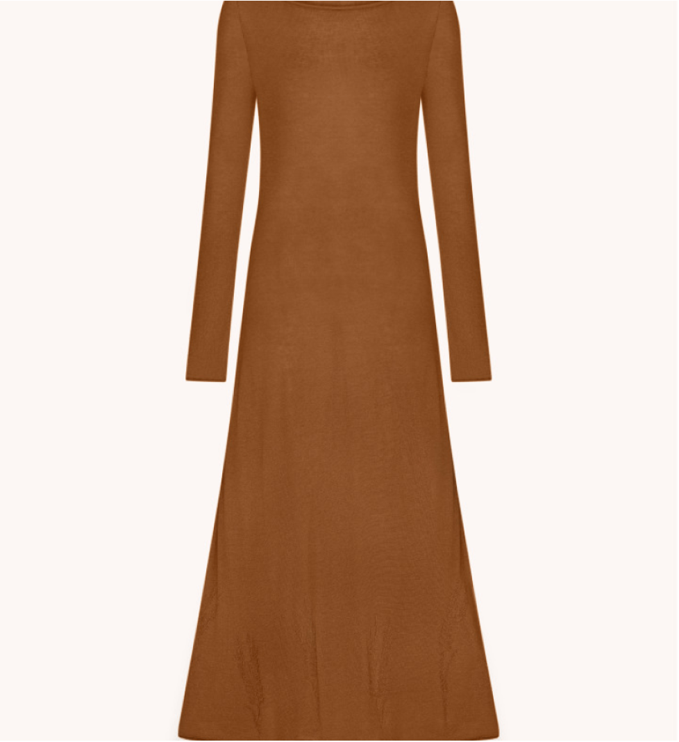 BlackSeaTribe Spikelet Knitted Dress tobacco
