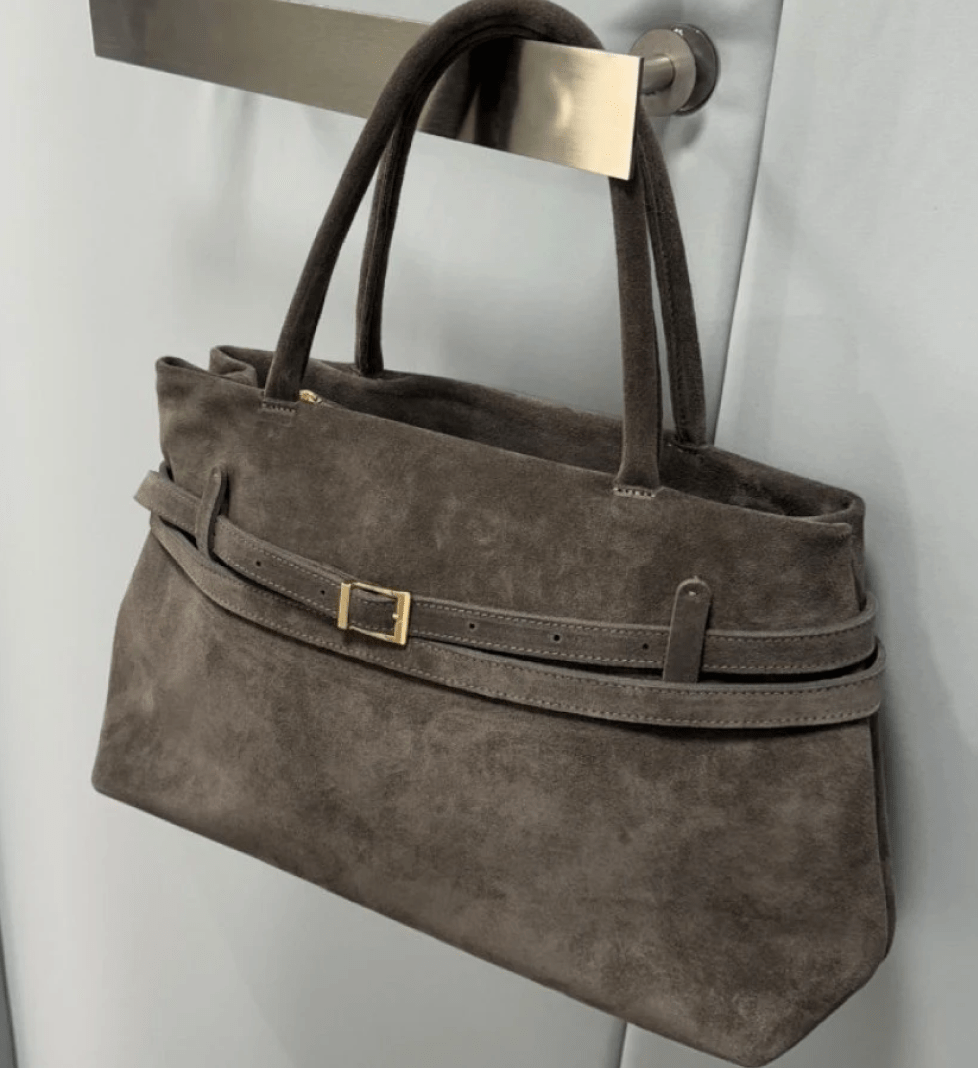 BLAZH' Suede bag graphite