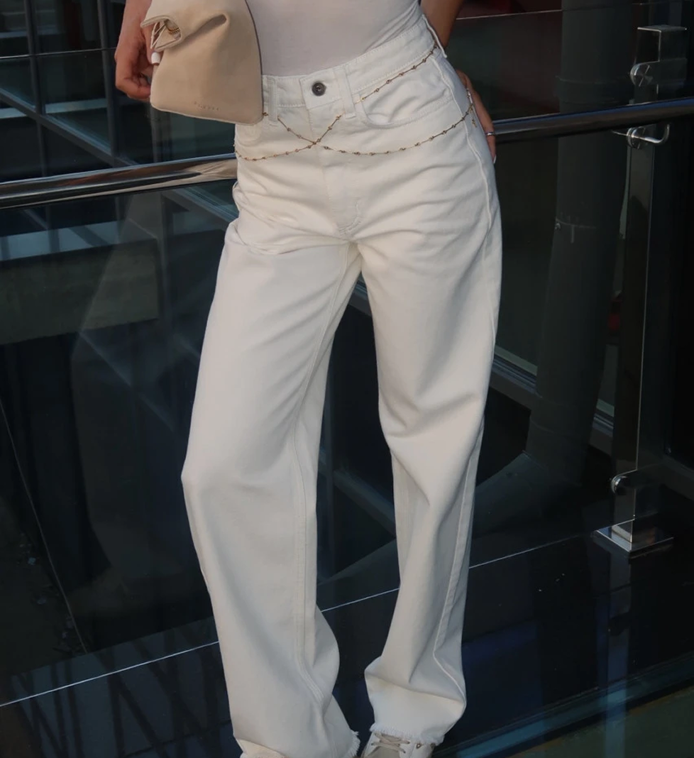 Blazh jeans with embroidered Milk logo