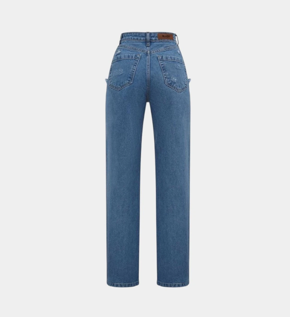 BLAZH' Straight fit jeans Distressed blue