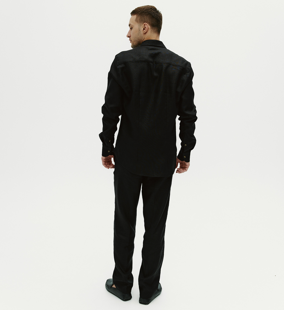 Blow Fashion Men's linen pants black