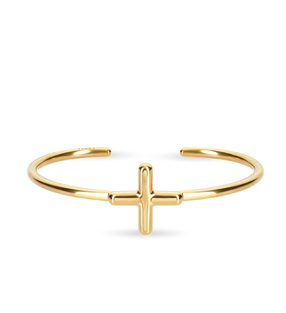 BRULI mono cross bracelet gold