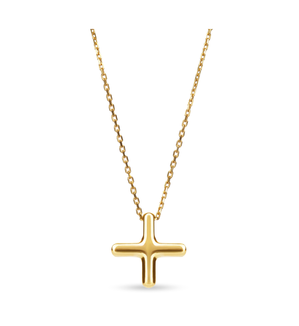 BRULI mono cross pendant gold