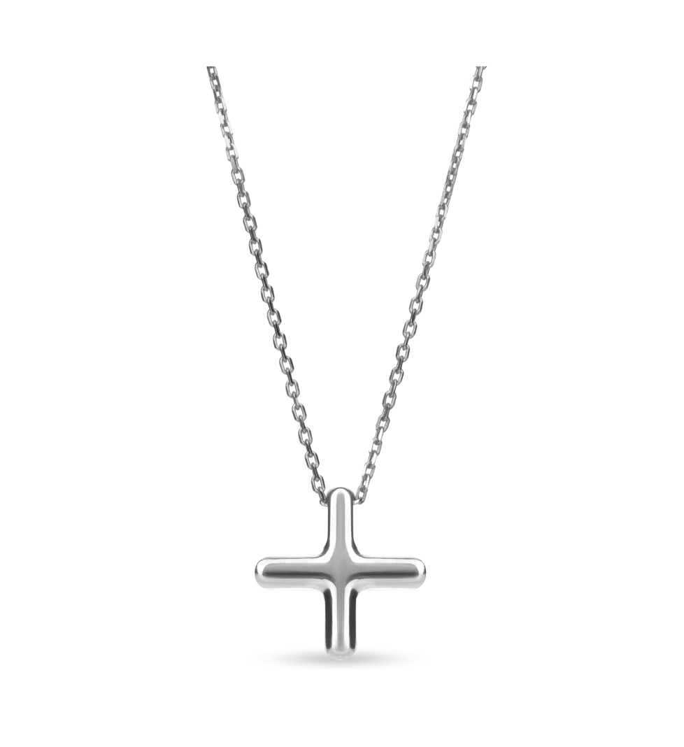 BRULI mono cross pendant silver