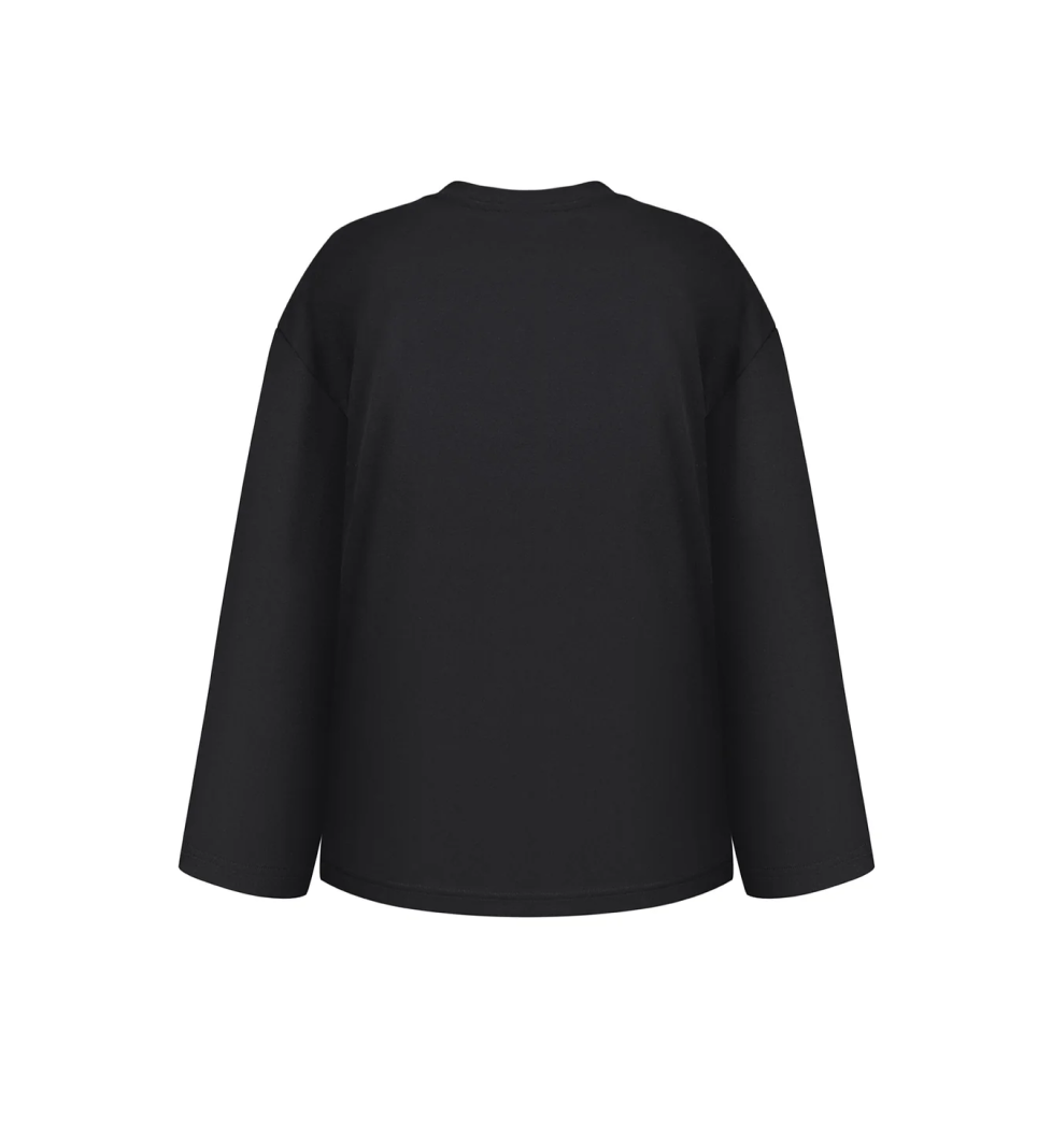 BUDDU long basic with a straight silhouette black
