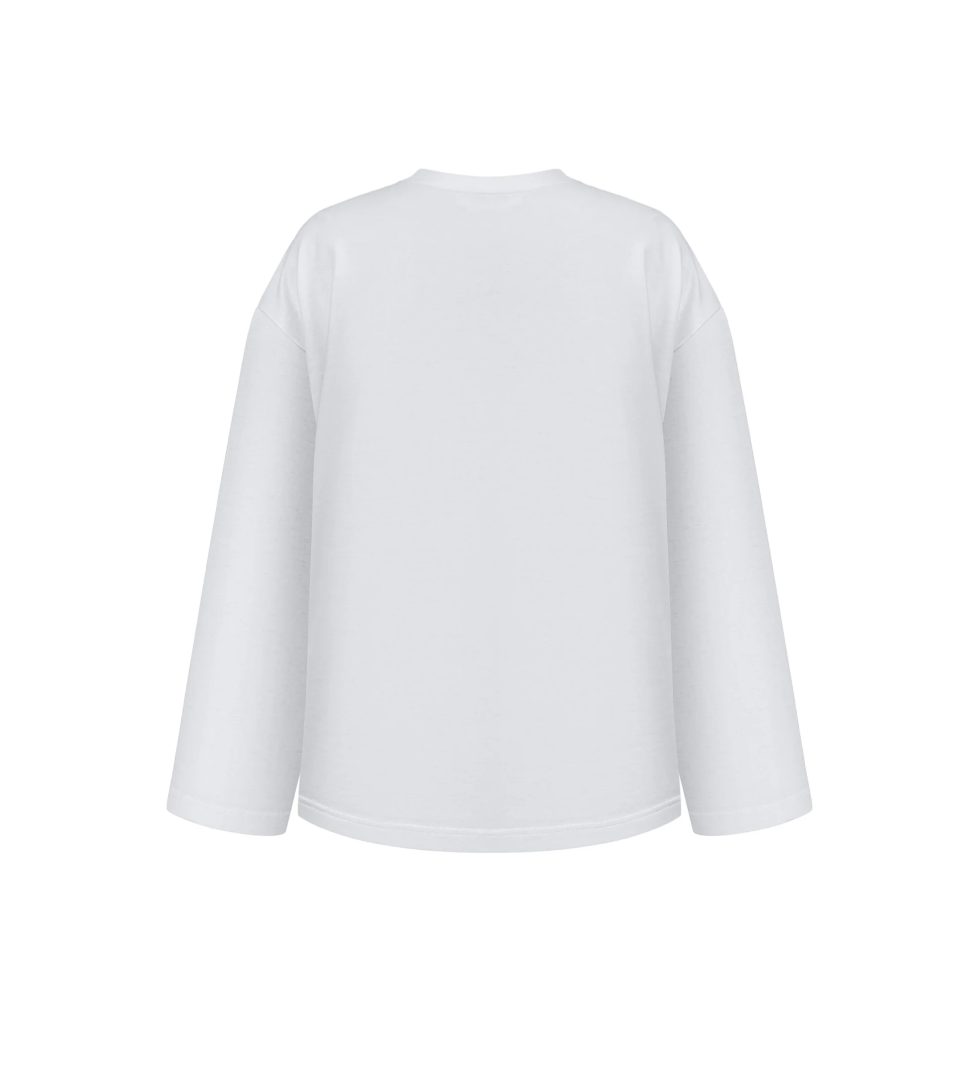 BUDDU long basic with a straight silhouette white