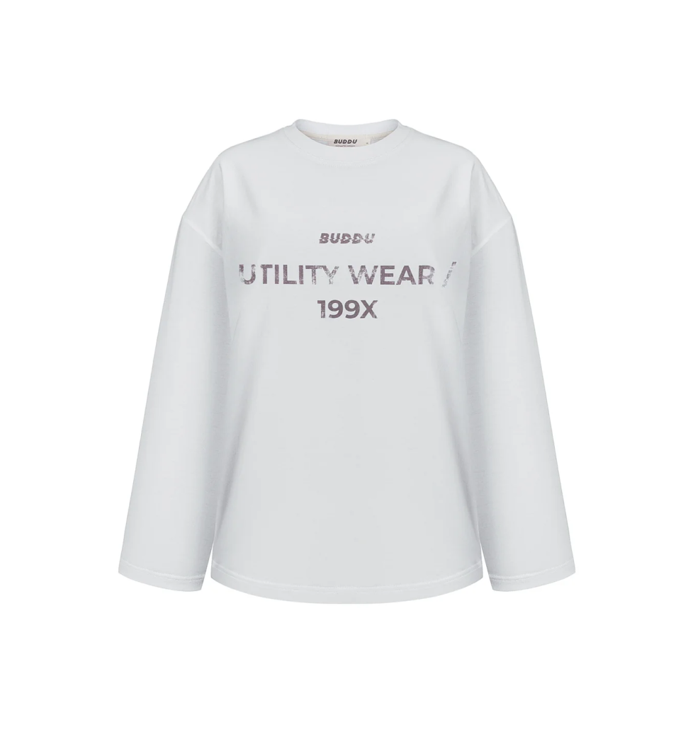 BUDDU long basic with a straight silhouette white