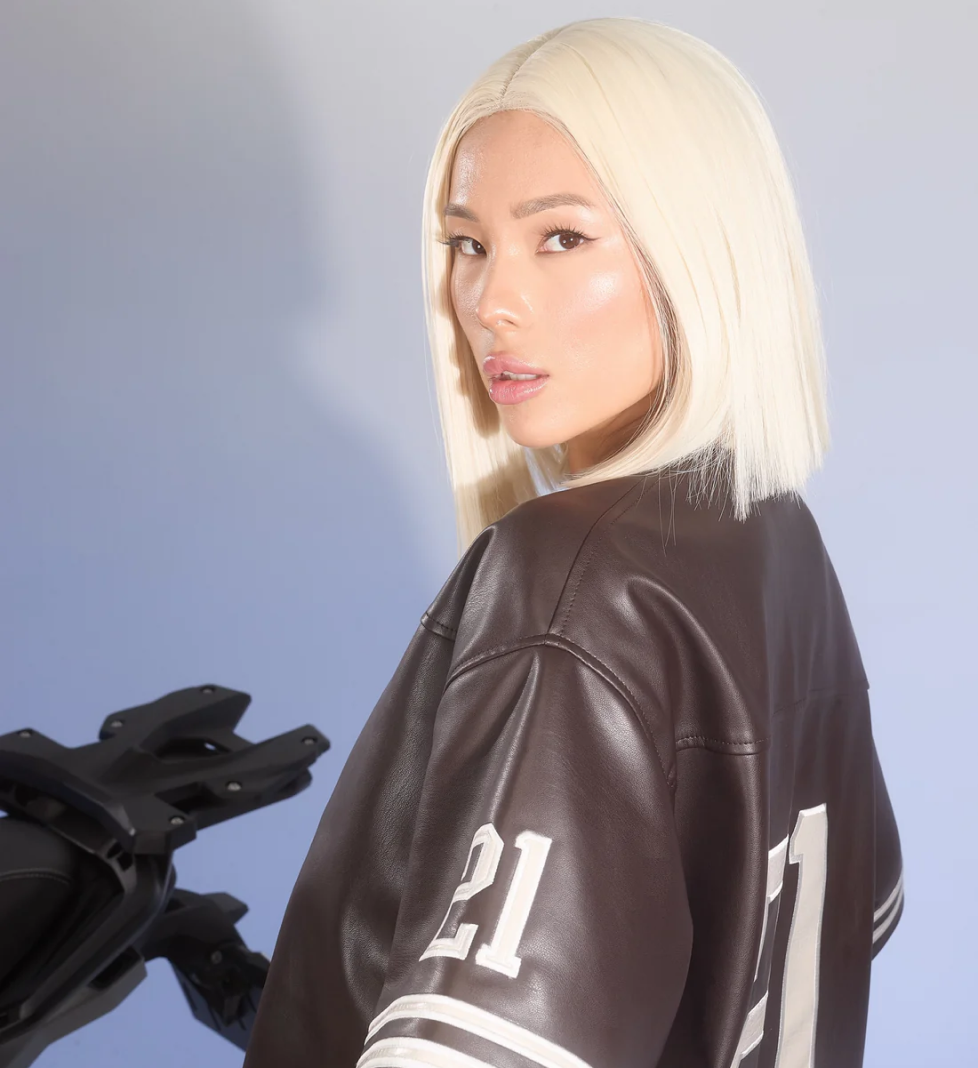 BUDDU leather T-shirt JERSEY chocolate