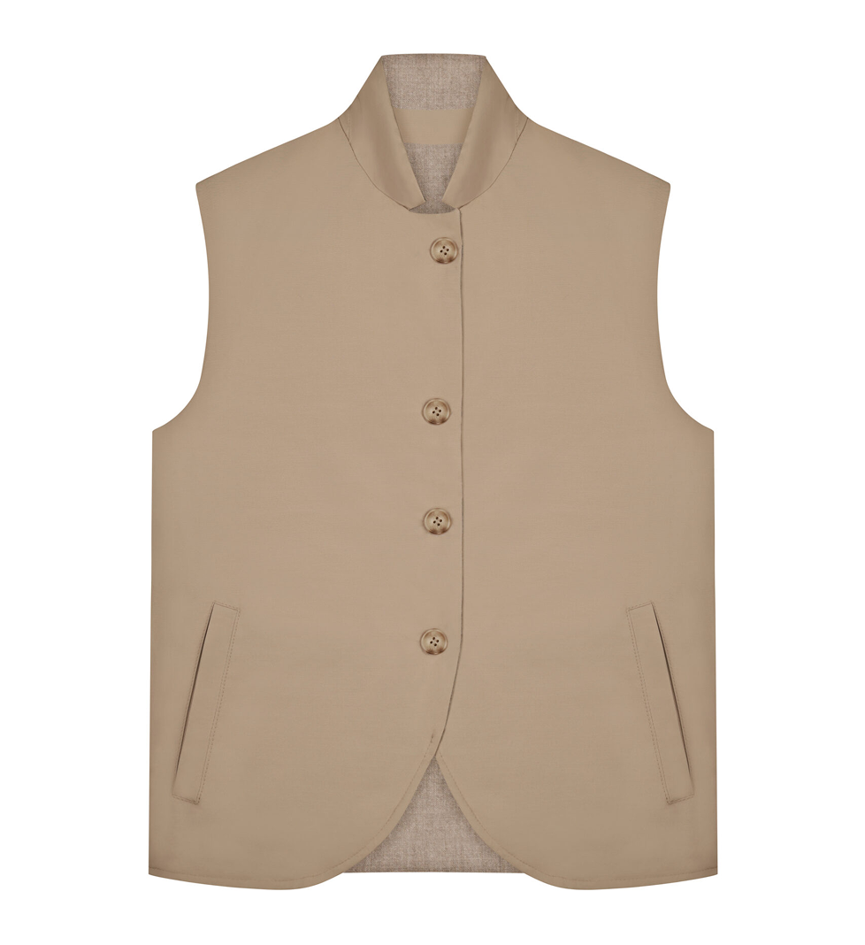 CHALETY reversible vest Bern beige