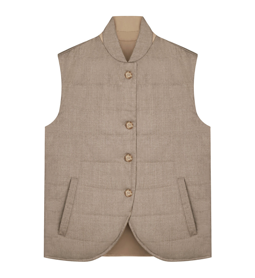 CHALETY reversible vest Bern beige
