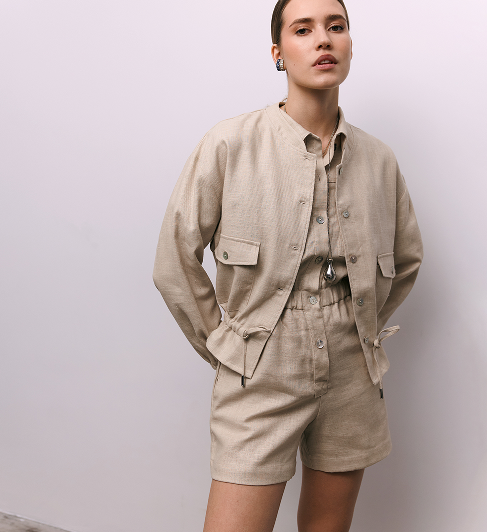 Chalety Tuscany Bomber Jacket Beige