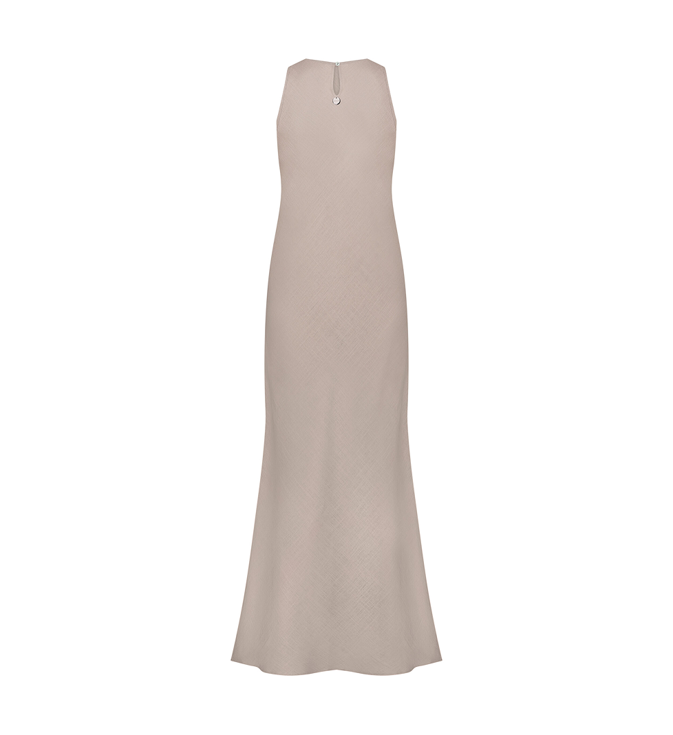 CHALETY Sardina beige linen dress