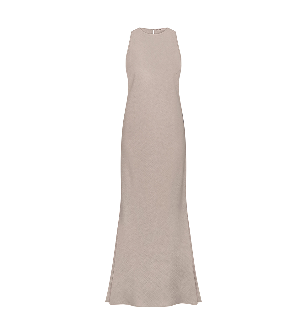 CHALETY Sardina beige linen dress