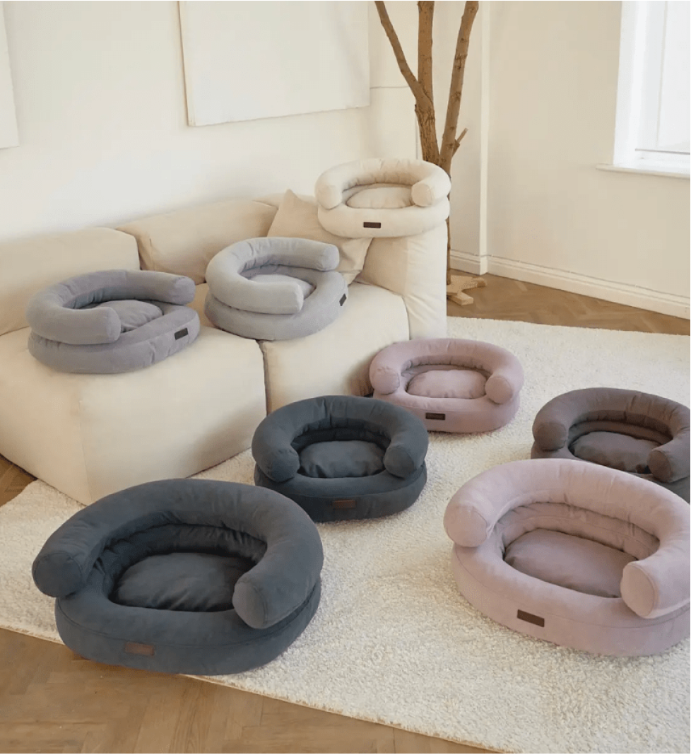 CHOUCHOU orthopedic bed for dogs “Marshmallow” dark grey