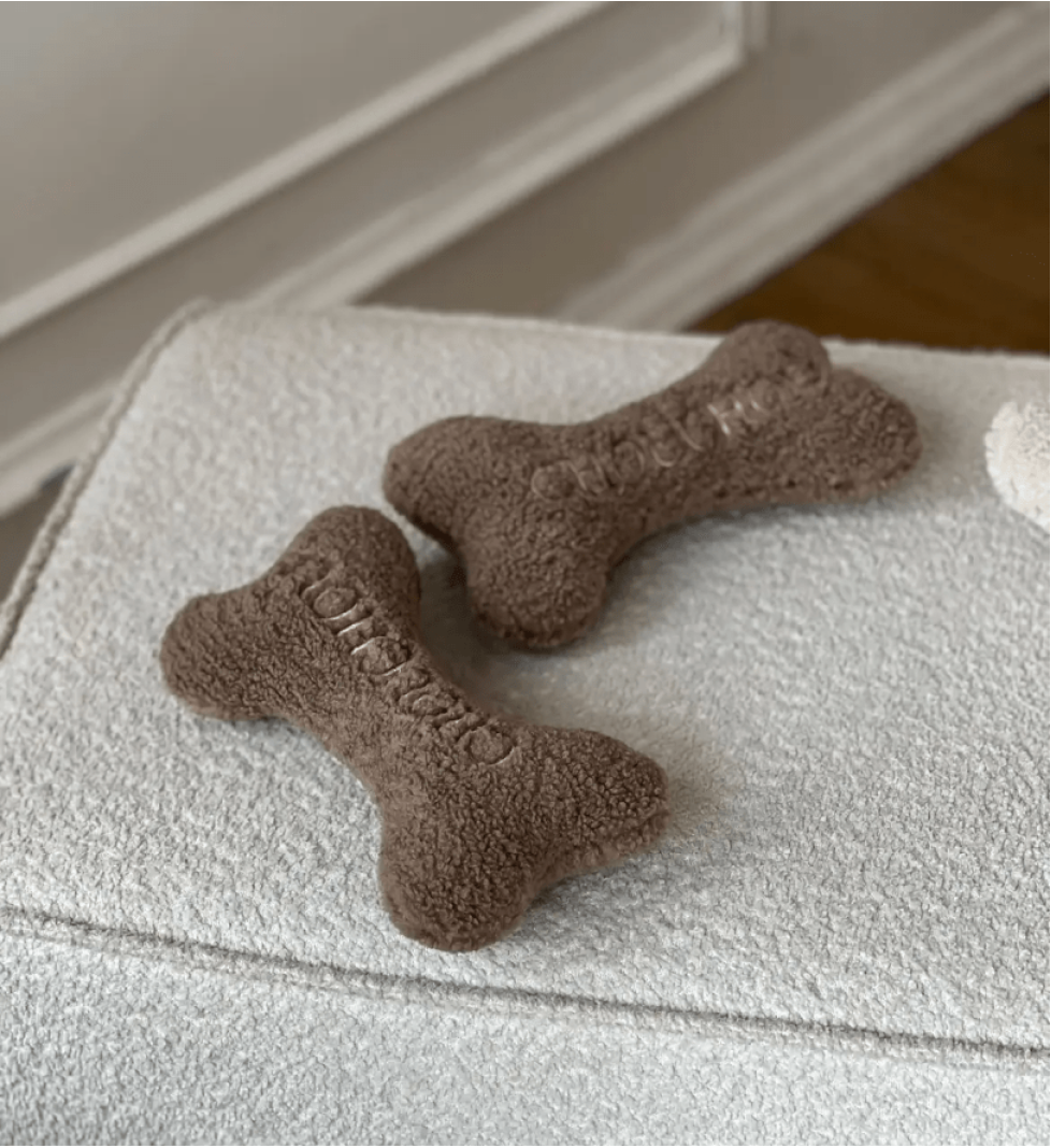 CHOUCHOU soft toy for dogs Bone “Teddy Collection” taupe